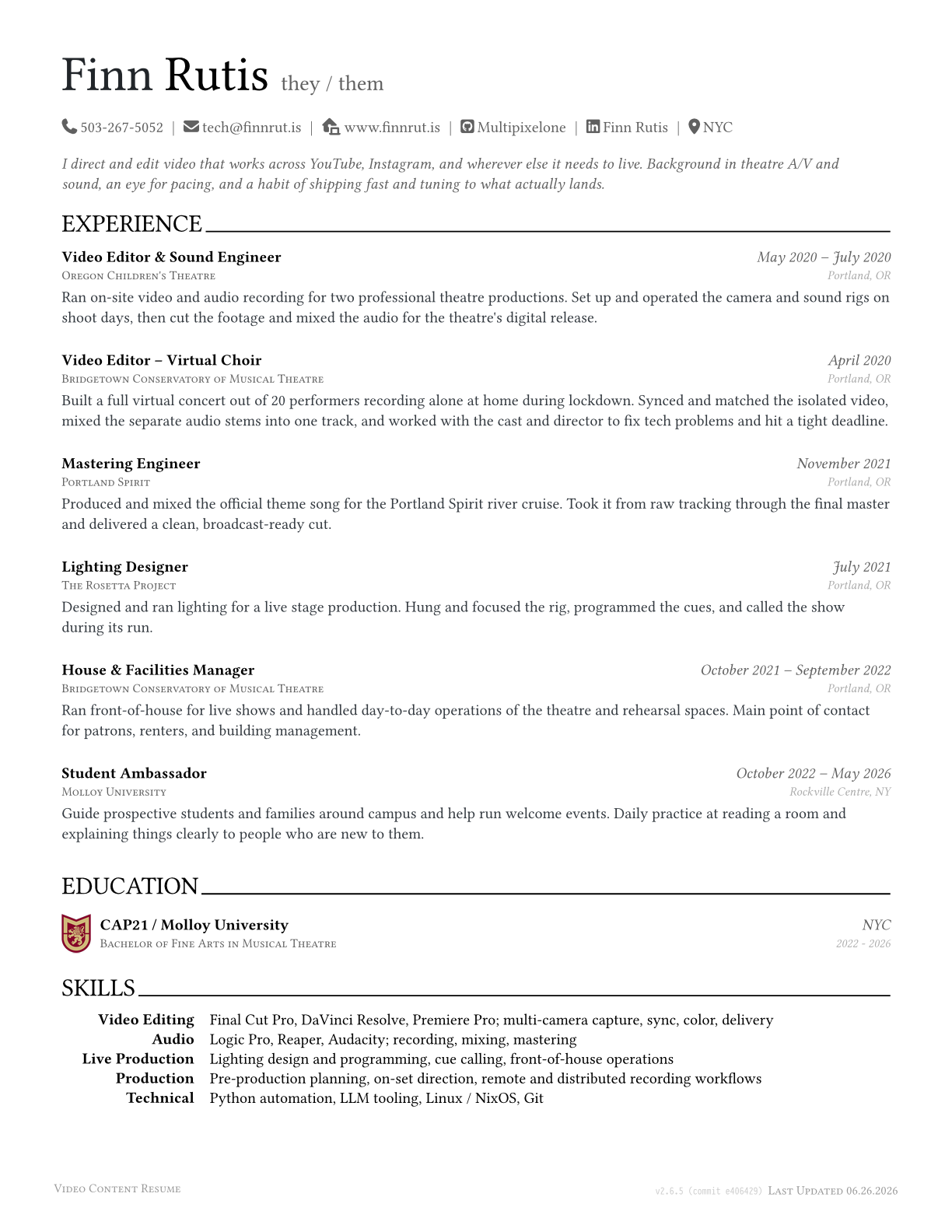 Agentio Resume preview