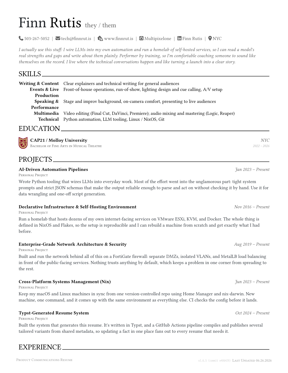Anthropic Comms Resume preview