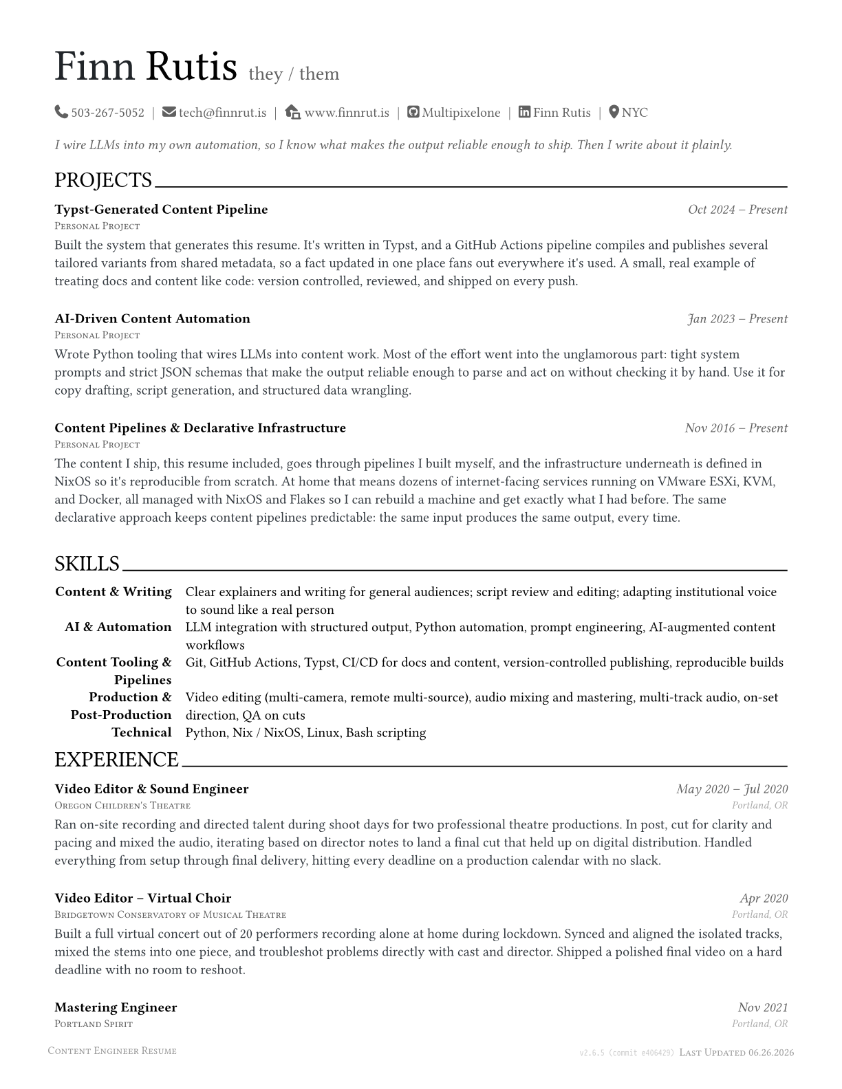 Baseten Resume preview