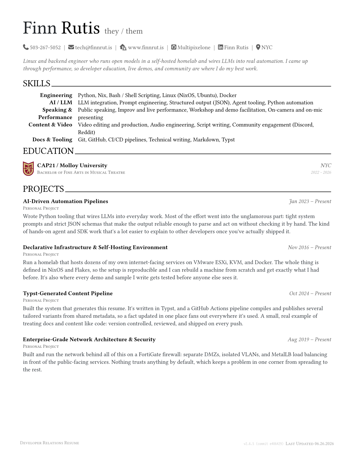 Mistral Resume preview