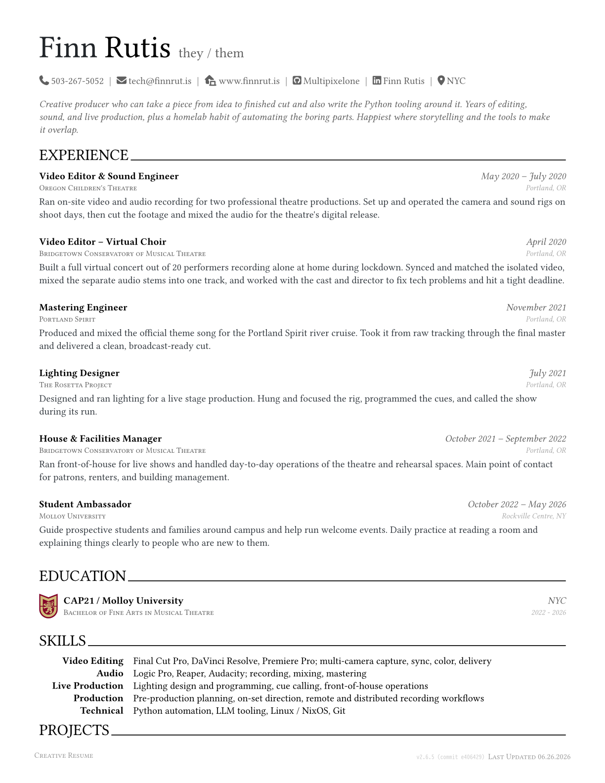 Runway Resume preview