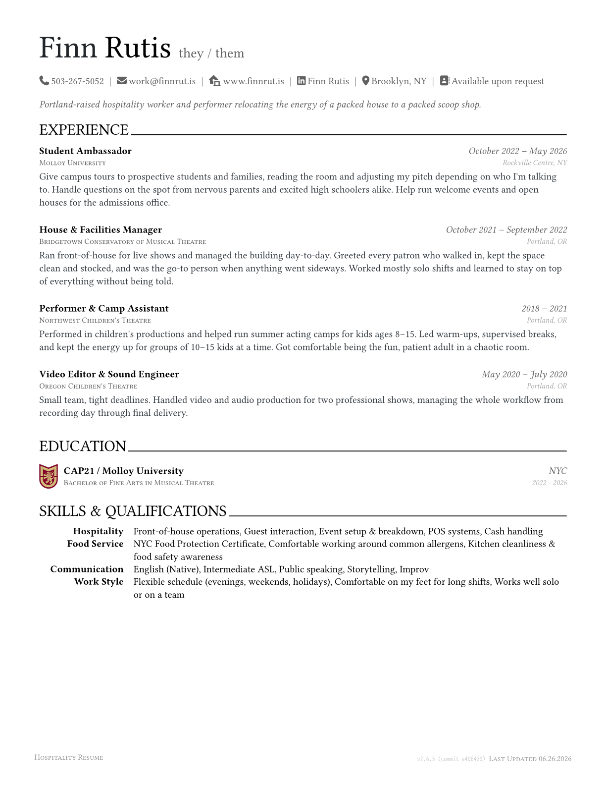 Salt & Straw Resume preview