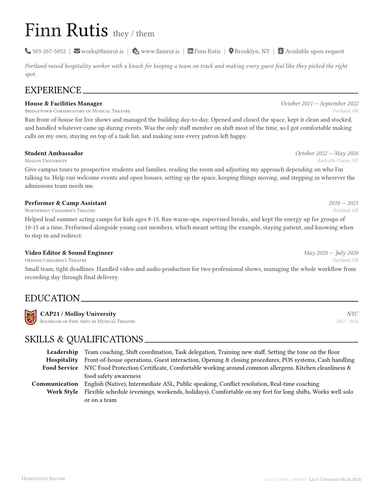 Salt & Straw SC Resume preview