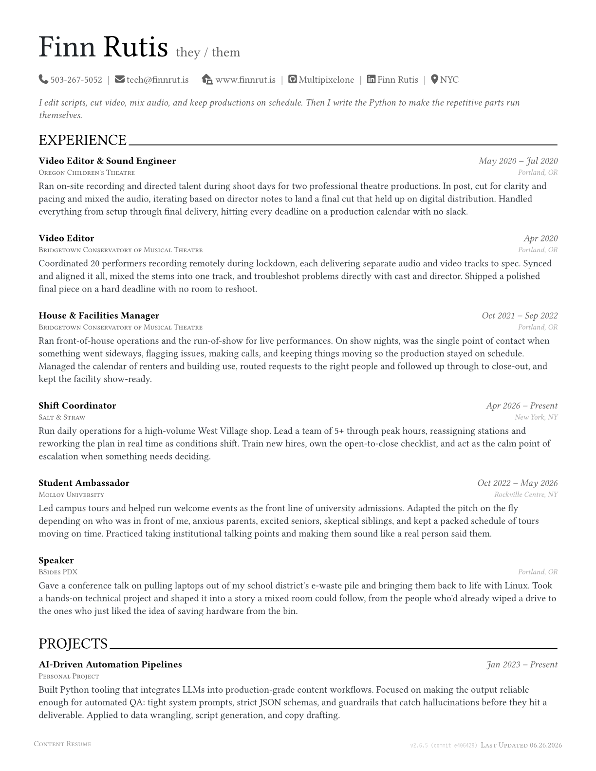 Content Strategist Resume preview